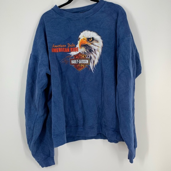 Harley Davidson Flaming Gorge Men’s Sweatshirt - Picture 2 of 13